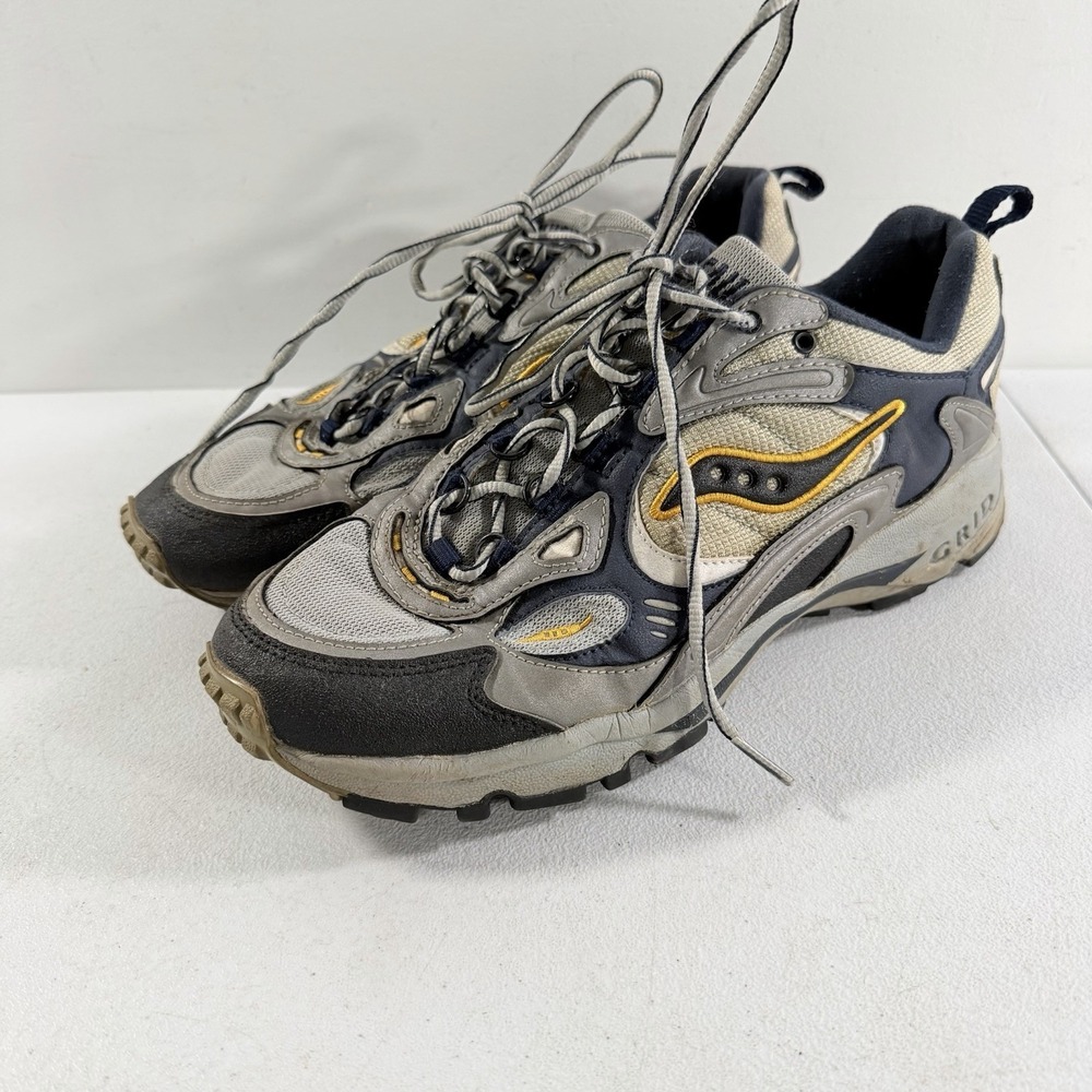 Vintage 2001 Saucony Pro Grid Aura Mens Trail Running Shoes Multicolor Size 10.5